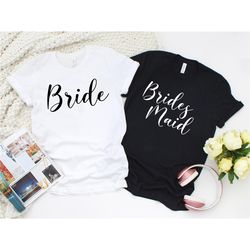 bride and bridemaids, couple shirts, honeymoon shirts, matching tshirts, wife and husband shirts, bride and groom shirts