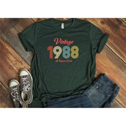 vintage 1980's original parts shirt, birthday gifts for women and men, birthday shirt, birthday party tee, birthday t-sh