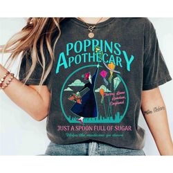 disney poppins apothecary mary poppins quotes retro shirt, walt disney world magic kingdom holiday unisex t-shirt family