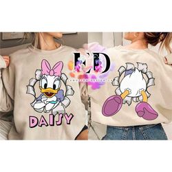 cute daisy duck portrait retro shirt, disney mickey mouse and friends goofy donald tee, magic kingdom disneyland trip fa