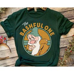 retro 90s vintage the bashful one t-shirt, disney snow white and seven dwarfs matching tee, disneyland family holiday va