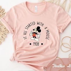 retro mickey est 1928 shirt, it's all started with a mouse, disneyland shirt, family vacation , magic kingdom shirt, dis
