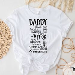 daddy you are superhero t-shirt, superhero dad shirt, super dad super son, dad and son matching, father son matching, fa