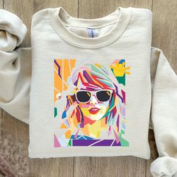 swiftie art mosaic sweatshirt ,little swiftie tshirt ,taylor fan gift, album tour sweatshirt ,floral swiftie sweatshirt