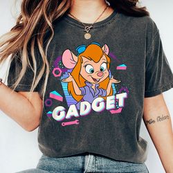 gadget shirt, chip 'n' dale t-shirt, rescue rangers tee, double trouble, disney family vacation, disneyland trip