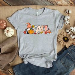 fall gnomes shirt, gnome fall shirt, fall tee, thankful shirt, thanksgiving tee, fall tshirt, thankful pumpkin shirt, gn
