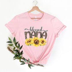blessed nana leopard sunflower shirt, blessed nana shirt, mothers day shirt, mothers day gift, cute nana shirt, gift for