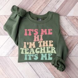 matching teacher shirts, teacher shirt, it's me hi i'm the teacher it's me, kindergarten teacher shirt, teacher gift, 10