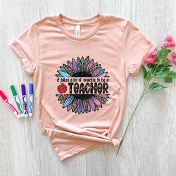 it takes a lot of sparkle to be a teacher sunfower shirt, teacher shirt, new teacher gift, teach love inspire shirt,teac
