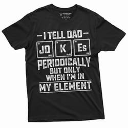 men's funny dad jokes chemistry t-shirt periodic table element chemist dad father's day gift shirt for him