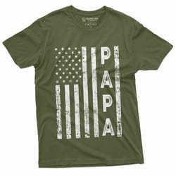 usa flag papa tee shirt men's fathers day dad daddy gift shirts american flag 4th of july shirt for him