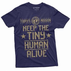 men's dad father's dad daughter son t-shirt today's mission funny shirt for father | father's day christmas gift for him