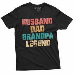 men's funny husband dad grandpa legend t-shirt birthday gift tee father's day papa t-shirt