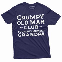 men's grumpy old man club grandpa t-shirt funny gift papa grandfather pops pop-pop gift shirt