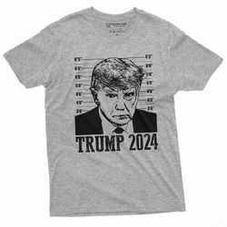 men's trump 2024 real mug shot t-shirt djt arrest mugshot police photo trump for president 2024 shirt
