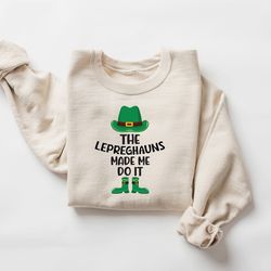 the leprechauns made me do it raglan, funny st patricks day shirt, baseball tee, leprechauns shirt, st patrick day shirt