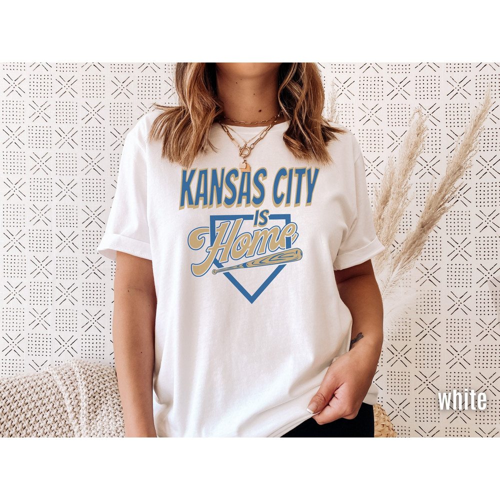 Kansas City Baseball Is Home Shirt, Retro 90s Throwback Shirt, Modern Art Style Base Ball T-shirt, Gameday Apparel, KC Sports Fan Gift Idea.jpg