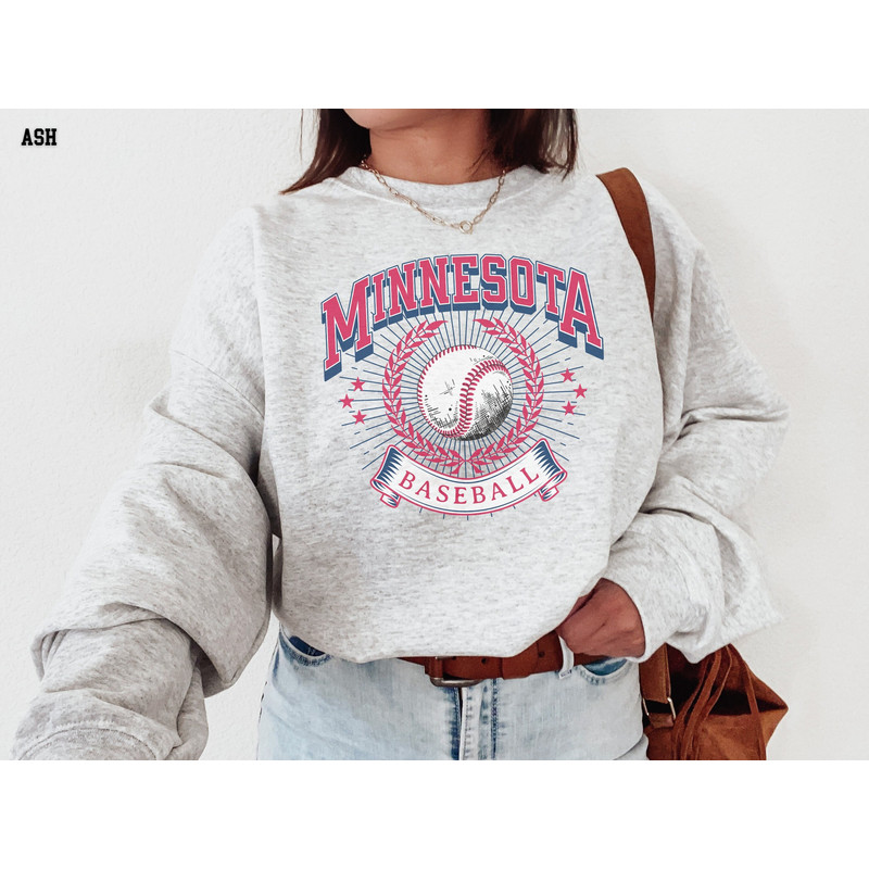 Minnesota Sweatshirt, Retro Style, Vintage Style Shirt, 90s Throwback Sweatshirt, MIN Sweater, Baseball, Sports Fan Gift Idea.jpg