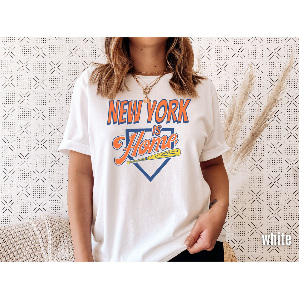 New York Baseball Is Home Shirt, Retro 90s Throwback Shirt, Modern Art Style Base Ball T-shirt, Gameday Apparel, NYM Sports Fan Gift Idea.jpg