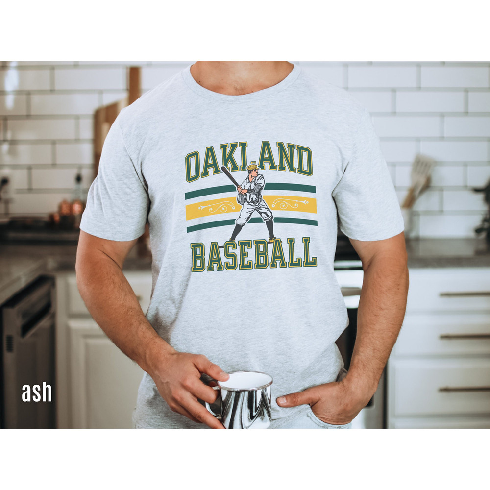 Oakland Baseball Player Shirt, Retro 90s Throwback Shirt, Vintage Style Base Ball T-shirt, Gameday Apparel, OAK Sports Fan Gift Idea.jpg