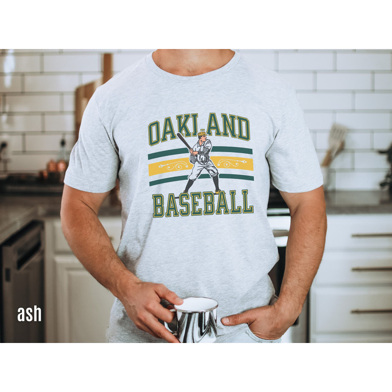 Oakland Baseball Player Shirt, Retro 90s Throwback Shirt, Vintage Style Base Ball T-shirt, Gameday Apparel, OAK Sports Fan Gift Idea.jpg