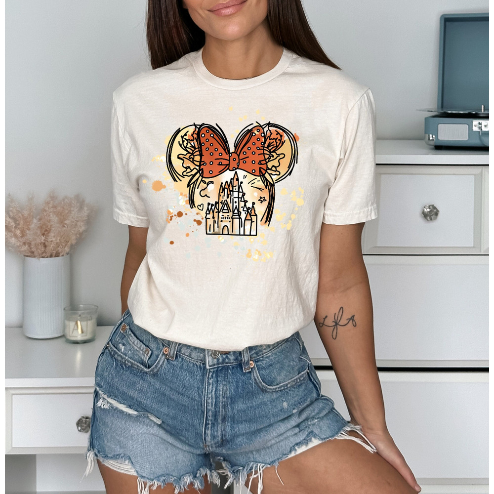 Disney Castle Shirt, Disney Vacation Sweatshirt, Disney Trip Shirt, Disney Family Shirt, Family Vacation, Watercolor Fall Castle, Disney.jpg