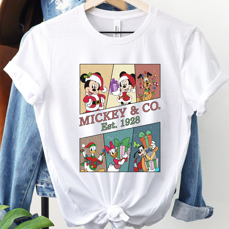 Disney Mickey & Co Est. 1928 Christmas Shirt, Mickey and Friends Christmas, Disney Family Matching Shirt, Disney Vacation Gift, Merry Xmas.jpg