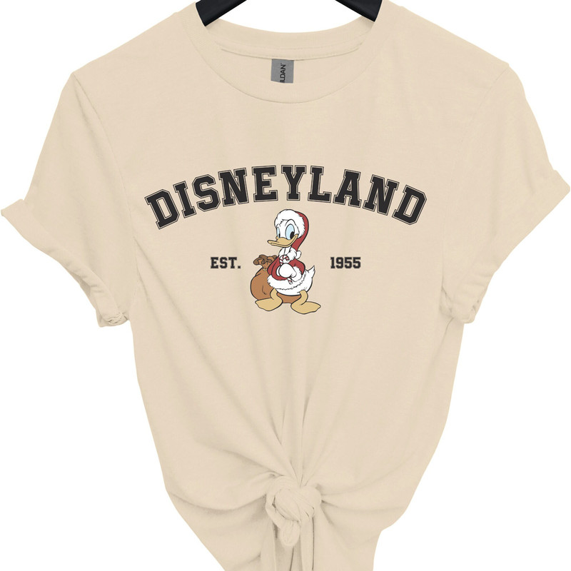 Disneyland Est 1955, Donald Disneyland Shirt, Disney Donald Duck Noel Shirt, Duck Christmas Themed T-Shirt, Disneyland Family Xmas Tee.jpg
