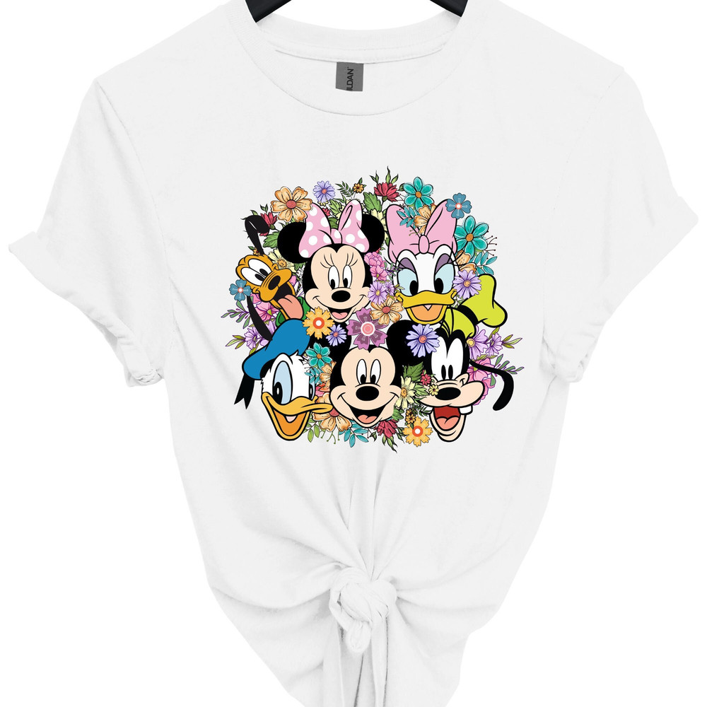 Floral Mouse and Friends Shirt, Disney Floral Shirt, Mickey and Friends Shirt, Family Vaycay Mode, Disney Flower Garden Festival Shirt.jpg