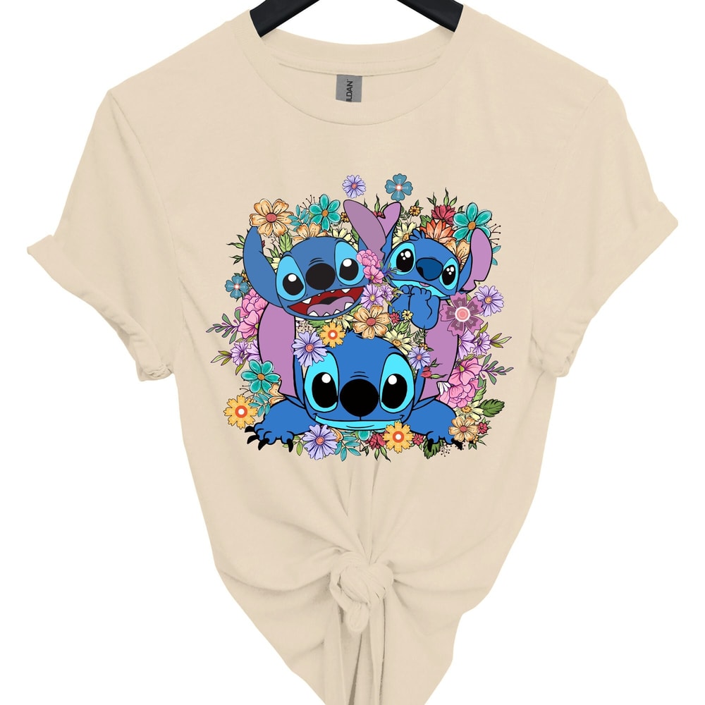 Flowers Ohana Shirt, Disney Lilo and Stitch Shirt, Flower and Garden Shirt, loral Disney Shirt, Disneyland Trip Shirt, Stitch Ohana Shirt.jpg