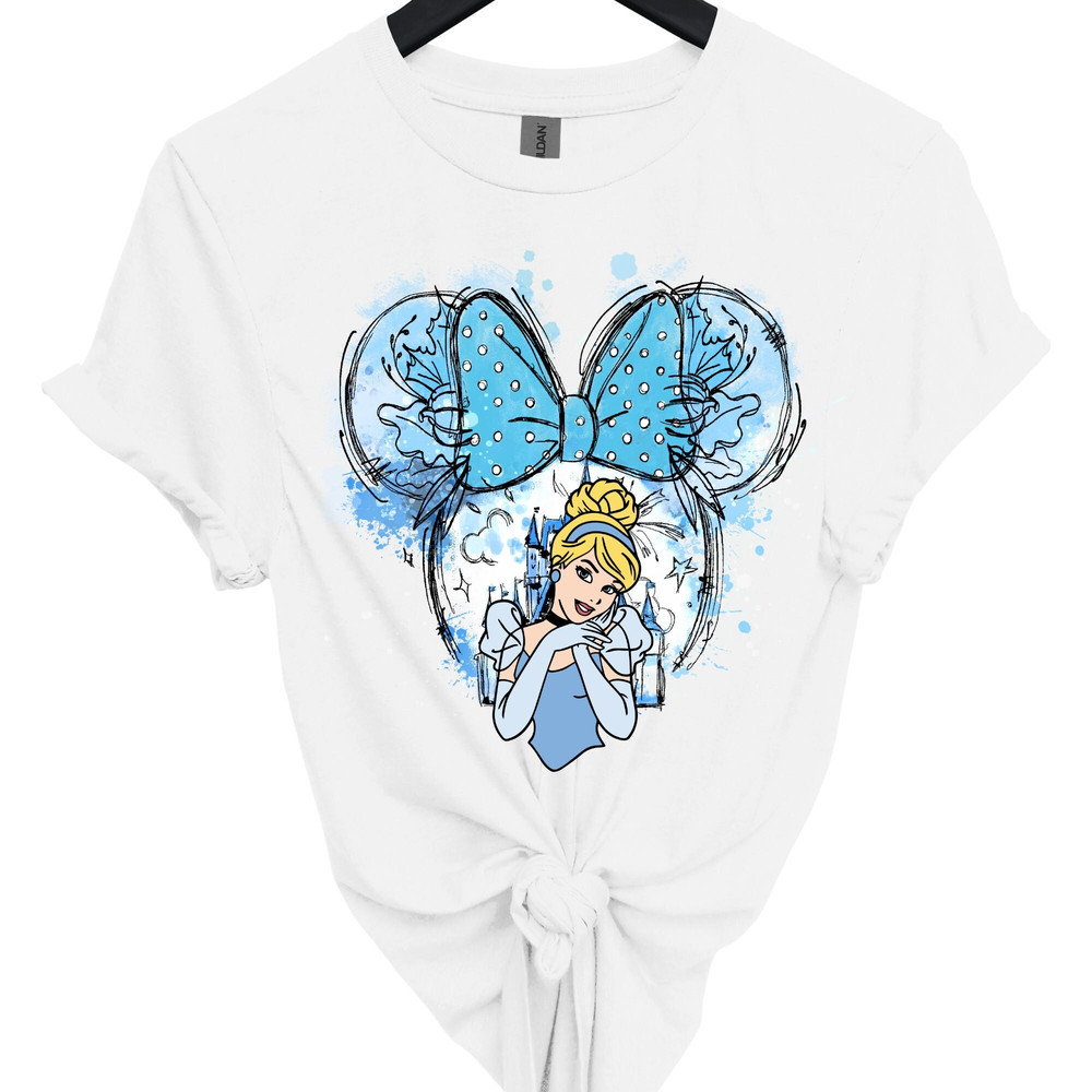 Princess Cinderella Shirt, Magic Kingdom, Minnie Ears, Disney Princess Shirt, Minnie Ears Tee, Disney Trip Birthday Girl, Watercolor Castle.jpg