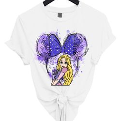 rapunzel disney shirt, disney princess shirt, watercolor castle, princess castle shirt, minnie ears tee, disney birthday