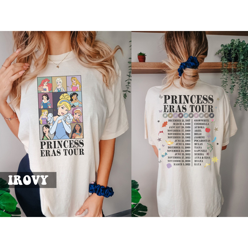 Disney Princess Era Tour Shirts, Double Sides Disney Princess Era Tour Shirt, Walt Disney World Shirt, Disney Vacation Shirt, Disneyland Tee.jpg