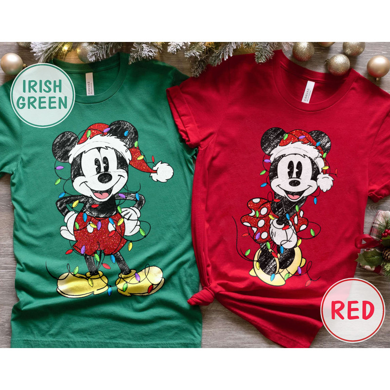 Retro Disney Couples Mickey and Minnie Mouse Christmas Shirt, Vintage Disney Christmas Shirt, Disney Christmas Couple Shirt, Disneyworld Tee.jpg