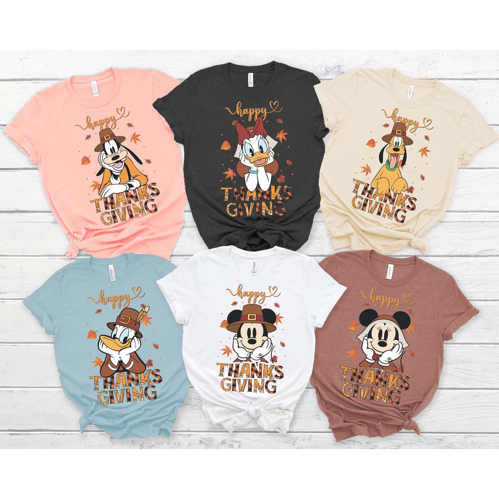 Vintage Disney Mickey And Friends Thanksgiving Shirts, Thanksgiving Fall Trip, Family Thanksgiving, Matching Disney Shirt, Fall Vibes Shirts.jpg