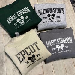 vintage walt disney world family matching sweatshirt, disney animal kingdom shirt, epcot tours shirt, hollywood studios