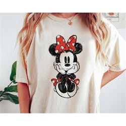 disney mickey & friends cute minnie mouse doodle shirt, hollywood studios wdw trip unisex t-shirt family birthday gift a