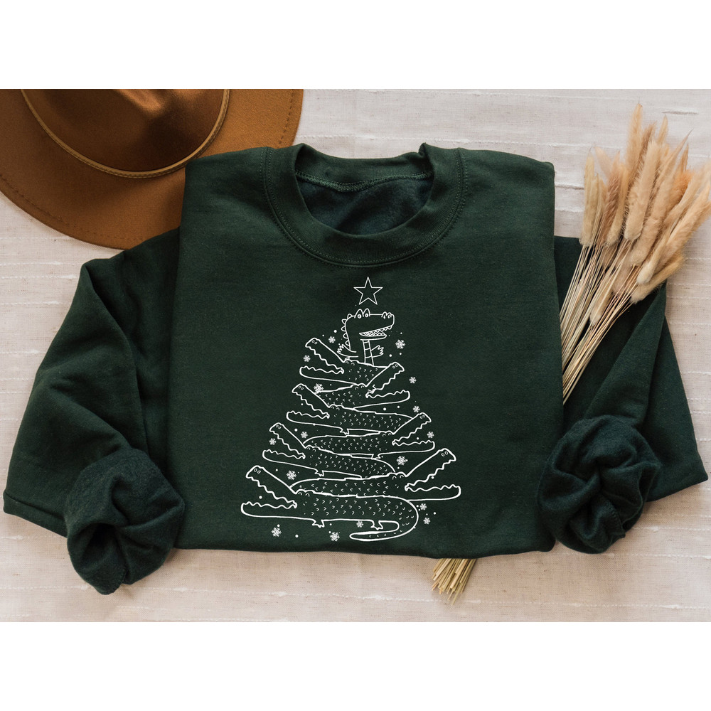 Alligator Christmas Tree Shirt, Crocodile Holiday Sweatshirt, Funny Christmas Shirts,Womens Xmas Sweater, Funny Animal Christmas Shirt Shirt.jpg