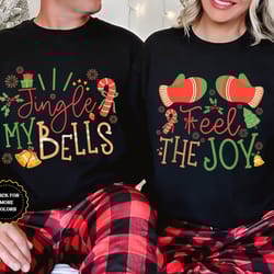 christmas couple sweatshirt, funny christmas pajamas, chest and nuts, rude couple shirts, matching couples shirt, his an