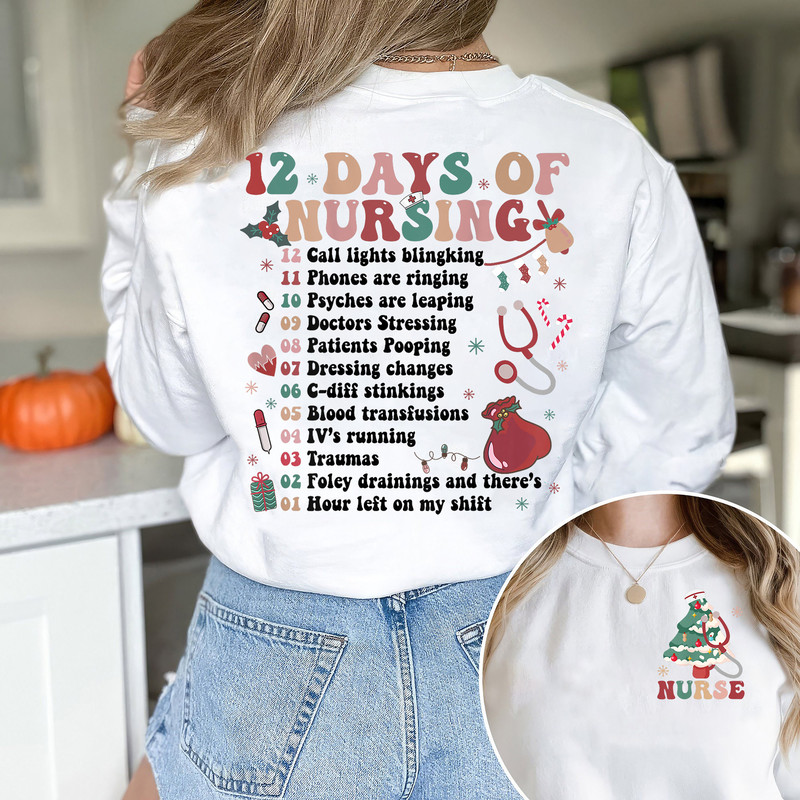 Christmas Nurse Sweatshirt, Nursing Christmas Shirt, Nurse Holiday Gift, Christmas Gift for Nurse, Nursing Shirt, Nursing School TShirt.jpg