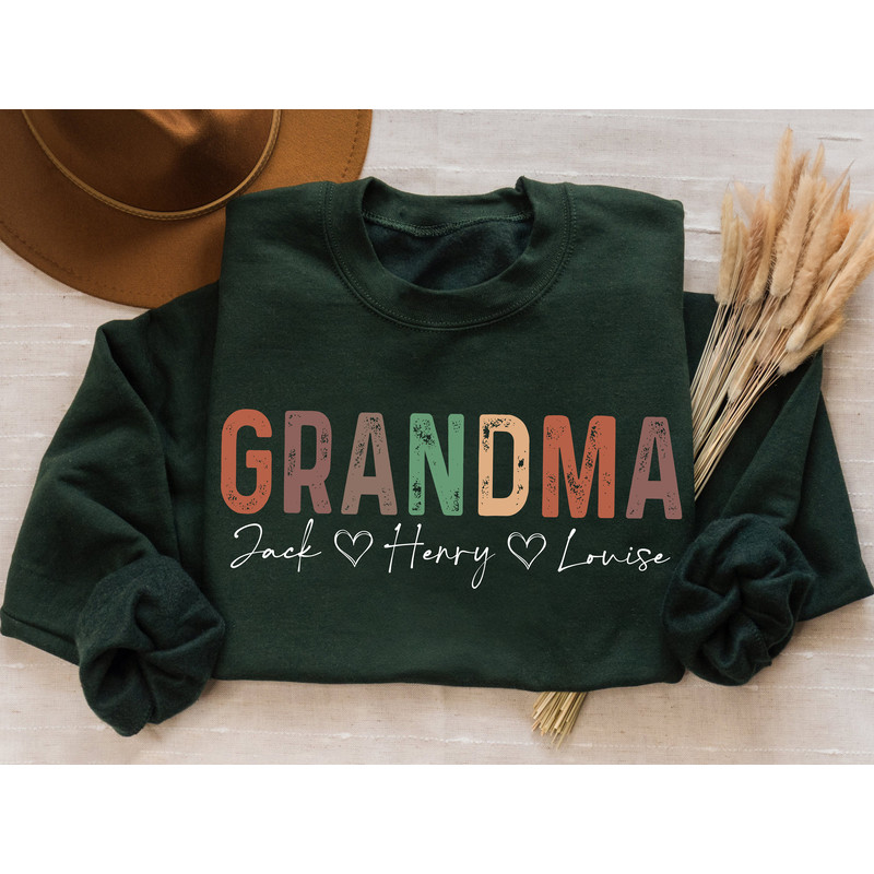 Grandma Sweatshirt, Personalized Grandma Sweatshirt with Names, Grandma Heart Sweatshirt,Custom Grandma Shirt, Nana Sweatshirt, Grandma Gift.jpg