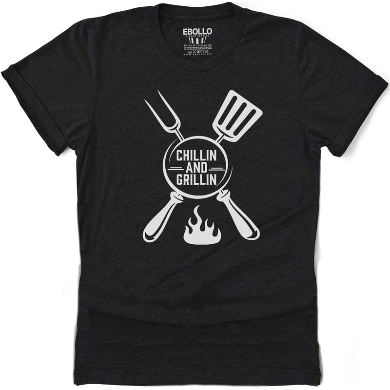 Chillin and Grillin Shirt BBQ Shirt - Fathers Day Shirt - Barbecue Dad T-shirt - Funny Shirt for Men - Funny Cooking TShirt - Husband Gift.jpg