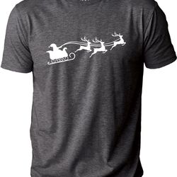 christmas gift  santa's sleigh t-shirt  gifts for dad - santa shirt - dad christmas gifts - christmas shirt - holiday gi