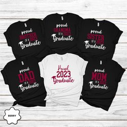 personalized graduation shirts, class of 2023 family graduation shirts, graduation 2023 proud mom, graduate new family m
