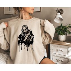 scream sweatshirt, skeleton shirt, horror halloween shirt, cute halloween shirt, spooky shirt, halloween party, trendy h