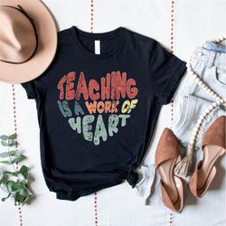 Retro Teacher Appreciated Shirt, Cute Teacher Shirt, Funny Teacher Shirt, Teacher Heart Shirt, Kindergarten Teacher Shir