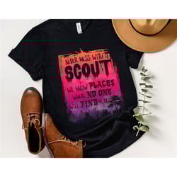 creepy scout shirt, troop leader shirt, never mess with a scout camping shirt