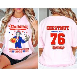 nathan's famous hot dog eating contest tee, joey chestnut 2023 shirt, eating hotdog contest shirt, trending meme shirt