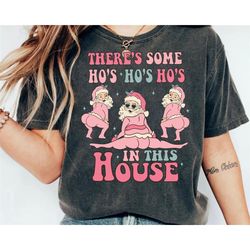 there's some hos in this house shirt | funny christmas sweatshirt | twerking santa claus tee | funny christmas gift |hol