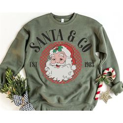 retro santa co est. 1983 shirt | retro christmas santa sweatshirt | holiday clothing women tee | funny christmas gift |
